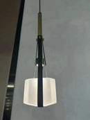Modern black and clear white resin pendant light for kitchen