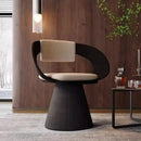 Modern black and cream elegant rotating chair bedroom makeup stool