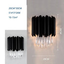 Modern black and crystal wall lamp for living room glass sconce