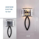 Modern black and crystal wall lamp for living room glass sconce