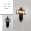 Modern black and crystal wall lamp for living room glass sconce