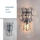Modern black and crystal wall lamp for living room glass sconce