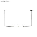 Modern black and gold bubble island light dining room pendant