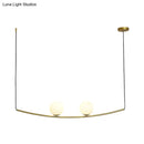 Modern black and gold bubble island light dining room pendant
