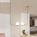 Modern black and gold bubble island light dining room pendant