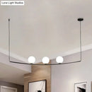 Modern black and gold bubble island light dining room pendant