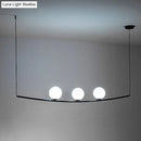 Modern black and gold bubble island light dining room pendant