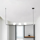 Modern black and gold bubble island light dining room pendant