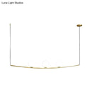 Modern black and gold bubble island light dining room pendant
