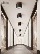 Modern black and gold cave stone ceiling chandelier kitchen light