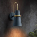 DecorBites™ Modernism Tapered Sconce Light: Wall Mounted Lamp for Dining Room - Black/White/Blue