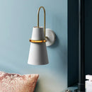 DecorBites™ Modernism Tapered Sconce Light: Wall Mounted Lamp for Dining Room - Black/White/Blue