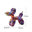 Modern black and gold crackle balloon dog sculpture living room decor