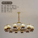 Modern black and gold crystal dining room chandelier with vine design