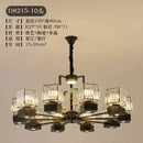 Modern black and gold crystal dining room chandelier with vine design