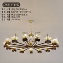 Modern black and gold crystal dining room chandelier with vine design