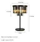 Modern black and gold crystal floor lamp for living room decor