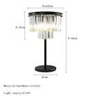 Modern black and gold crystal floor lamp for living room decor