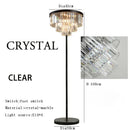 Modern black and gold crystal floor lamp for living room decor