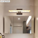 DecorBites™ Simple Crystal LED Vanity Wall Light - Sleek Chrome Wall Mounted Lighting