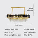 Modern black and gold crystal pendant chandelier dining room light