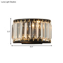 Modern black and gold crystal wall lamp – bedroom light fixture