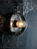 Modern black and gold crystal wall light outdoor spherical ornament