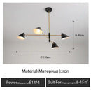 Modern black and gold decorbites cone shade chandelier dining room