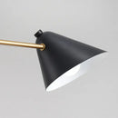 Modern black and gold decorbites cone shade chandelier dining room