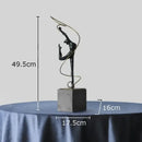 Modern black and gold decorbites gymnast figures living room sculpture