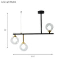 Modern black and gold glass ball island chandelier dining room light