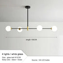Modern black and gold glass ball pendant chandelier dining room