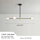 Modern black and gold glass ball pendant chandelier dining room