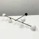 Modern black and gold glass ball pendant chandelier dining room