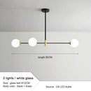 Modern black and gold glass ball pendant chandelier dining room