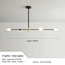 Modern black and gold glass ball pendant chandelier dining room