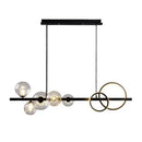 Modern black and gold glass ball pendant chandelier kitchen light