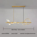 Modern black and gold glass ball pendant chandelier kitchen light