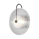 Modern black and gold glass stripe wall lamp bedroom sconce