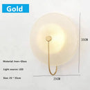 Modern black and gold glass stripe wall lamp bedroom sconce