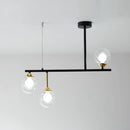 Modern black and gold globe pendant light for dining room