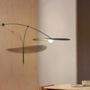 Modern black and gold leaf led wall lamp bedroom glass shade