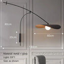 Modern black and gold leaf led wall lamp bedroom glass shade