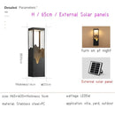 Modern black and gold mountain solar led outdoor light garden sconce