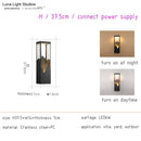 Modern black and gold mountain solar led outdoor light garden sconce