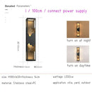 Modern black and gold mountain solar led outdoor light garden sconce