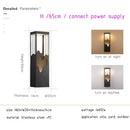 Modern black and gold mountain solar led outdoor light garden sconce