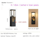 Modern black and gold mountain solar led outdoor light garden sconce
