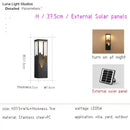 Modern black and gold mountain solar led outdoor light garden sconce