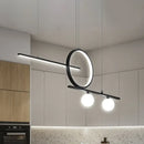 Modern black and gold ring island lighting – dining room ceiling light